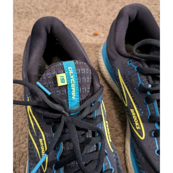 Brooks Men's Athletic Shoes - Navy and Neon Yellow - Picture 6 of 8